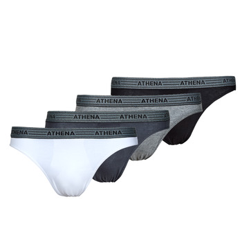 内衣 男士 三角裤 Athena BASIC COTON X4 灰色 / 灰色 / 黑色 / 白色