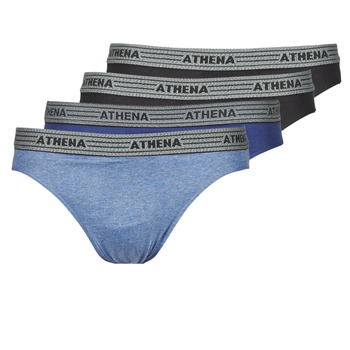 内衣 男士 三角裤 Athena BASIC COTON X4 蓝色 / 黑色 / 蓝色 / 黑色