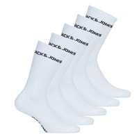 内衣 男士 High socks Jack & Jones 杰克琼斯 JACBASIC LOGO TENNIS X5 白色