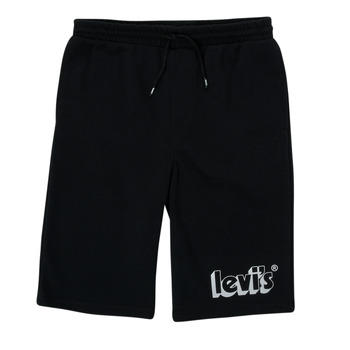 衣服 男孩 短裤&百慕大短裤 Levi's 李维斯 GRAPHIC JOGGER SHORTS 黑色