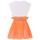 衣服 女孩 短裙 Billieblush ANDORRE 白色 / 橙色