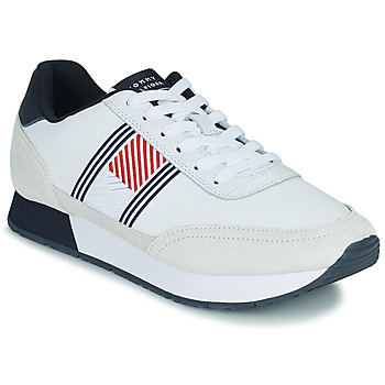 鞋子 男士 球鞋基本款 Tommy Hilfiger Essential Runner Flag Leather 白色