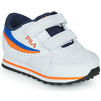 鞋子 男孩 球鞋基本款 Fila ORBIT VELCRO tdl 白色 / 蓝色 / 橙色