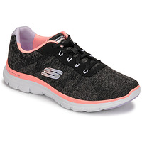 鞋子 女士 球鞋基本款 Skechers 斯凯奇 FLEX APPEAL 4.0 黑色 / 玫瑰色