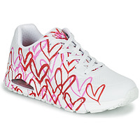 鞋子 女士 球鞋基本款 Skechers 斯凯奇 UNO 白色 / 红色
