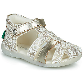 鞋子 女孩 凉鞋 Kickers BIGFLO-2 白色 / 银色