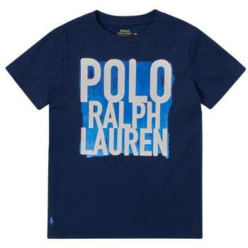 衣服 男孩 短袖体恤 Polo Ralph Lauren TITOUALO 海蓝色