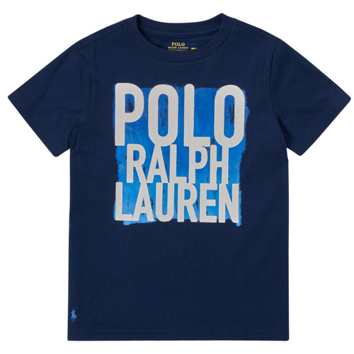 衣服 男孩 短袖体恤 Polo Ralph Lauren TITOUALII 海蓝色