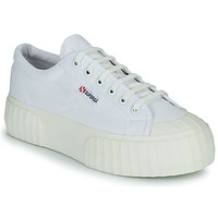 鞋子 女士 球鞋基本款 Superga 2631 STRIPE PLATEFORM 白色