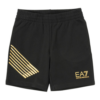 衣服 男孩 短裤&百慕大短裤 EA7 EMPORIO ARMANI TURO 黑色