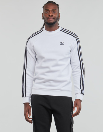 衣服 男士 卫衣 Adidas Originals 阿迪达斯三叶草 3-STRIPES CREW 白色