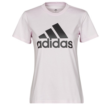衣服 女士 短袖体恤 adidas Performance 阿迪达斯运动训练 BL T-SHIRT 几乎全部 / 粉色 / 黑色