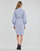 衣服 女士 短裙 Lauren Ralph Lauren ESSIEN-LONG SLEEVE-DAY DRESS 海蓝色 / 白色