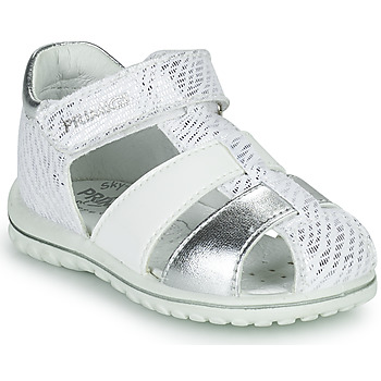 鞋子 女孩 凉鞋 Primigi 1862577 白色 / 银灰色