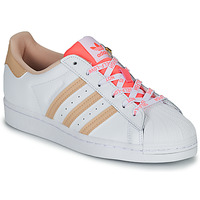 鞋子 女士 球鞋基本款 Adidas Originals 阿迪达斯三叶草 SUPERSTAR W 白色 / 玫瑰色 / 红色