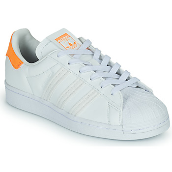 鞋子 女士 球鞋基本款 Adidas Originals 阿迪达斯三叶草 SUPERSTAR W 白色 / 橙色