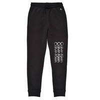衣服 男孩 厚裤子 Calvin Klein Jeans INSTITUTIONAL CUT OFF LOGO SWEATPANTS 黑色