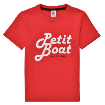 衣服 男孩 短袖体恤 Petit Bateau 小帆船 BLASON 红色