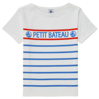 衣服 男孩 短袖体恤 Petit Bateau 小帆船 BLEU 蓝色 / 红色