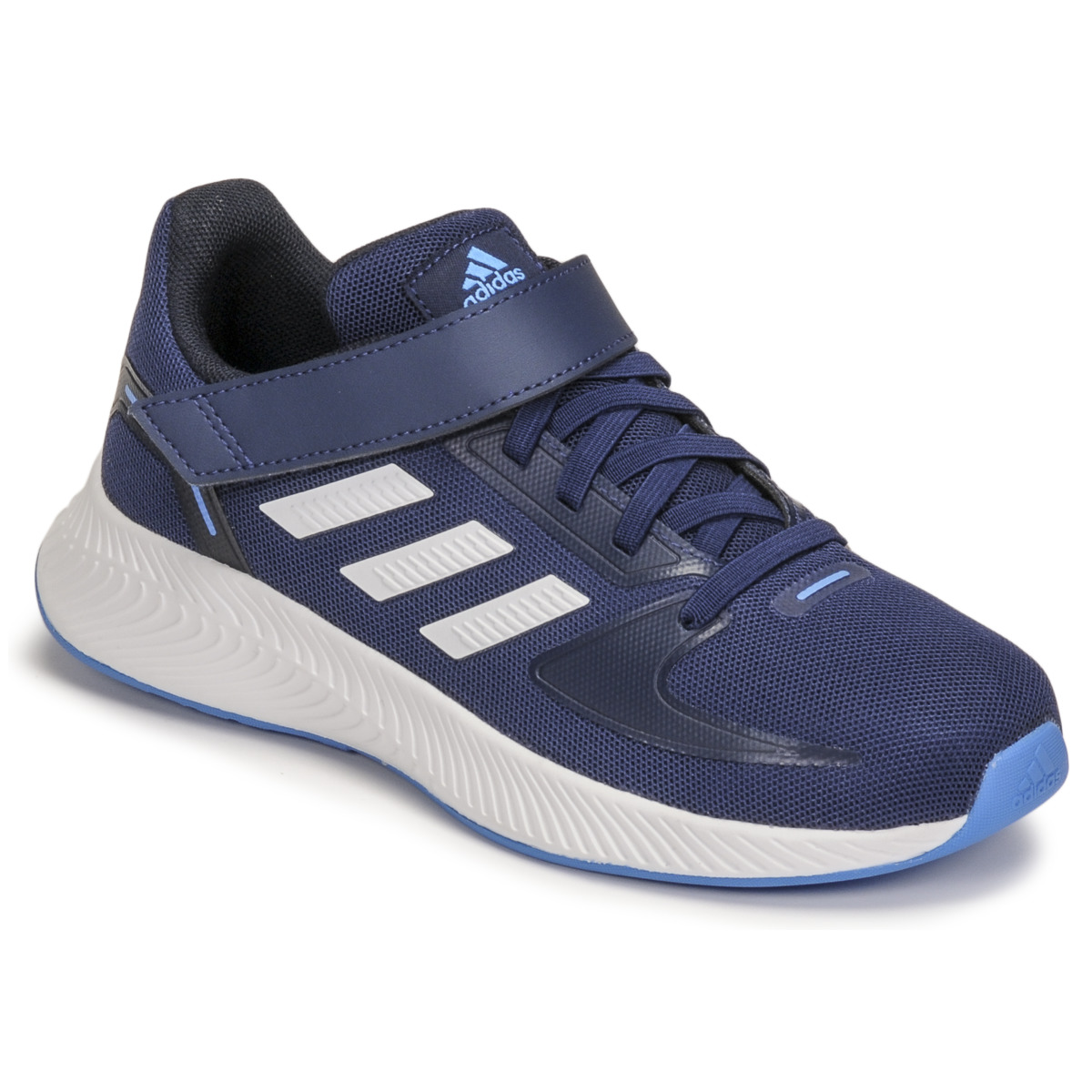 鞋子 儿童 跑鞋 adidas Performance 阿迪达斯运动训练 RUNFALCON 2.0 EL K 海蓝色 / 白色
