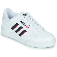 鞋子 儿童 球鞋基本款 Adidas Originals 阿迪达斯三叶草 CONTINENTAL 80 STRI J 白色 / 海蓝色