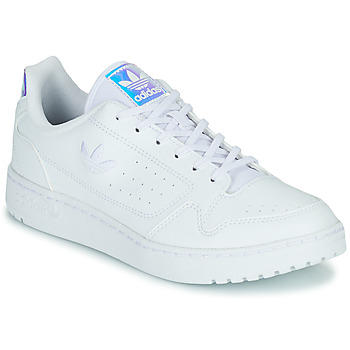 鞋子 女孩 球鞋基本款 Adidas Originals 阿迪达斯三叶草 NY 90 J 白色 /  iridescent 
