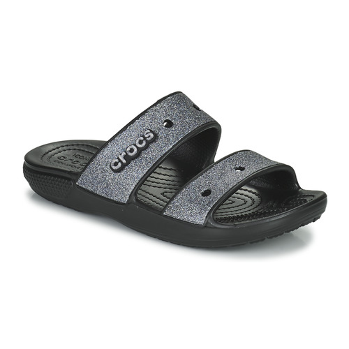 鞋子 女士 休闲凉拖/沙滩鞋 crocs 卡骆驰 CLASSIC CROC GLITTER II SANDAL 黑色