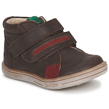鞋子 男孩 短筒靴 Kickers TAXI 棕色 / 红色