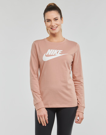 衣服 女士 长袖T恤 Nike 耐克 Long-Sleeve T-Shirt 玫瑰色 / Whisper / 白色