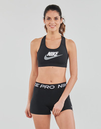 衣服 女士 文胸 Nike 耐克 Swoosh Medium-Support Non-Padded Graphic Sports Bra 黑色 / 白色 / 灰色