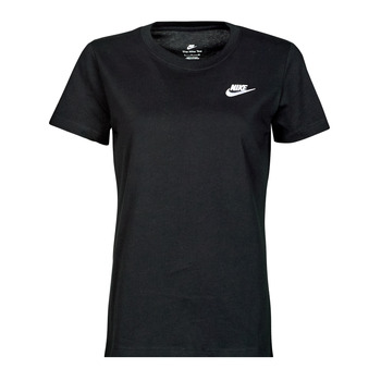 衣服 女士 短袖体恤 Nike 耐克 Club T-Shirt 黑色 / 白色
