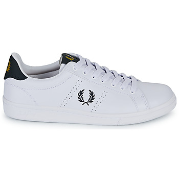 Fred Perry B721 LEATHER 白色 / 海蓝色