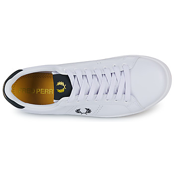 Fred Perry B721 LEATHER 白色 / 海蓝色