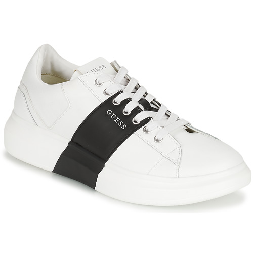 鞋子 男士 球鞋基本款 Guess SALERNO 黑色 / 白色
