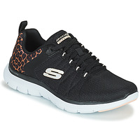 鞋子 女士 球鞋基本款 Skechers 斯凯奇 FLEX APPEAL 4.0 黑色 / Leopard