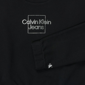 Calvin Klein Jeans METALLIC BOX LOGO SWEATSHIRT 黑色