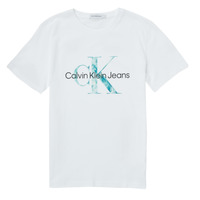 衣服 儿童 短袖体恤 Calvin Klein Jeans MONOGRAM LOGO T-SHIRT 白色