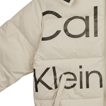 Calvin Klein Jeans BOLD INSTITUTIONAL LOGO PUFFER JACKET 白色