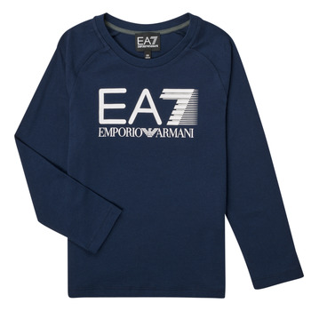 衣服 男孩 长袖T恤 EA7 EMPORIO ARMANI 6LBT54-BJ02Z-1554 海蓝色