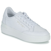 鞋子 女士 球鞋基本款 Tommy Hilfiger Th Signature Leather Sneaker 白色