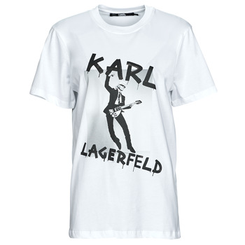 衣服 短袖体恤 KARL LAGERFELD KARL ARCHIVE OVERSIZED T-SHIRT 白色