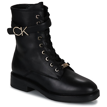 鞋子 女士 短筒靴 Calvin Klein Jeans RUBBER SOLE COMBAT BOOT W HW 黑色