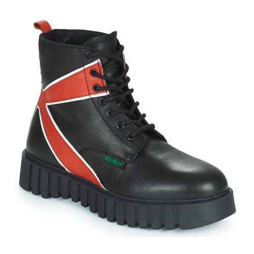鞋子 女士 短筒靴 Kickers KICK FABULOUS 黑色 / 红色