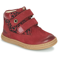 鞋子 女孩 短筒靴 Kickers TACKEASY 波尔多红 / Leopard