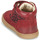 鞋子 女孩 短筒靴 Kickers TACKEASY 波尔多红 / Leopard