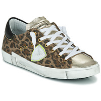 鞋子 女士 球鞋基本款 PHILIPPE MODEL PARISX LOW WOMAN Leopard / 金色