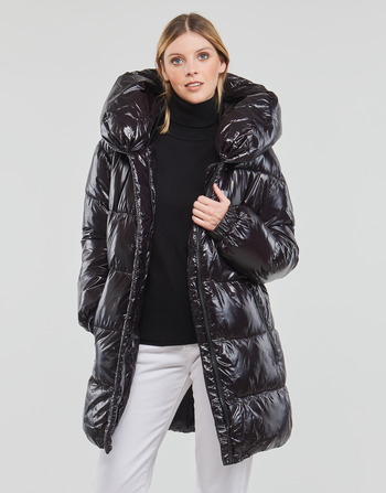 Michael by Michael Kors HORIZONTAL QUILTED DOWN COAT WITH  ATTACHED HOOD