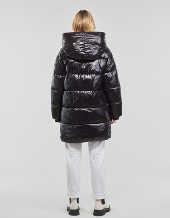 Michael by Michael Kors HORIZONTAL QUILTED DOWN COAT WITH  ATTACHED HOOD 黑色
