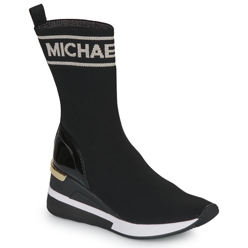 鞋子 女士 高帮鞋 Michael by Michael Kors SKYLER TALL BOOTIE 黑色 / 金色