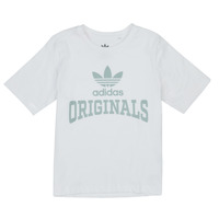 衣服 女孩 短袖体恤 Adidas Originals 阿迪达斯三叶草 HL6871 白色